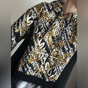 Versace Jeans Couture Black and Gold Hoodie